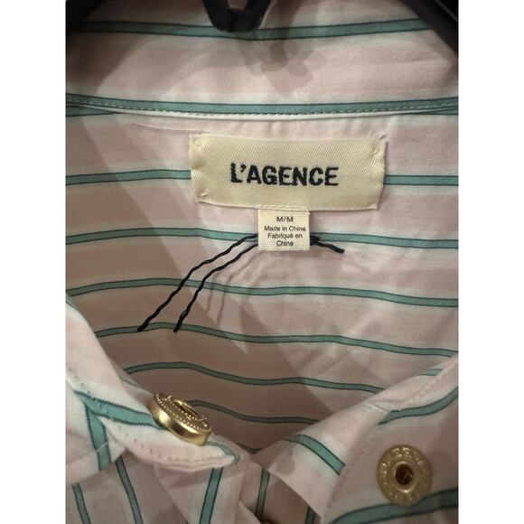 L'AGENCE Ellery Long-Sleeve Blouse - Pink, Size Medium - Picture 2 of 4